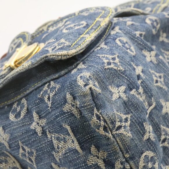 LOUIS VUITTON Monogram Denim Sac A Dos GM Backpack Blue M95056 LV Auth 23330AM - Picture 4 of 16